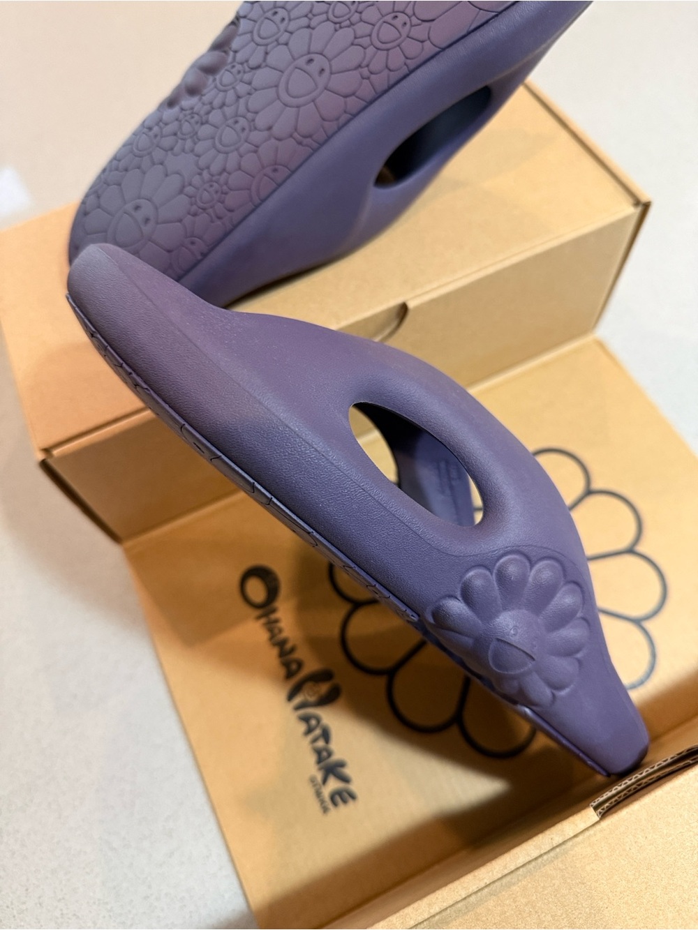 Ohana Hatake - Murakami - Purple Floral Slide Slippers Unisex (Men’s/Womens)